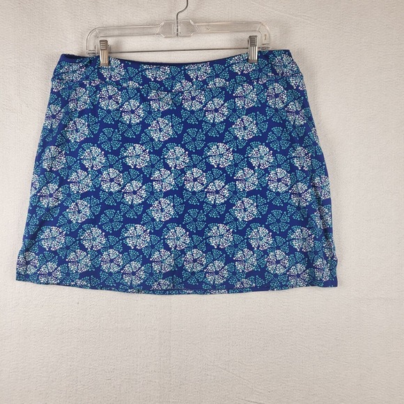 Tranquility by Colorado Clothing Pants - Tranquility by Colorado Clothing Blue Floral Skirt Shorts Skort Women's XX-Large